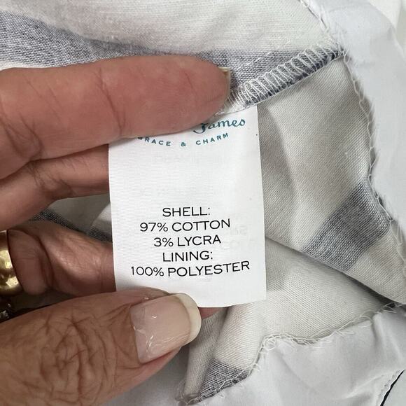 Draper James Zoe Love Circle Dress Size 6 Striped Blue Square Neck Nautical - Picture 10 of 15